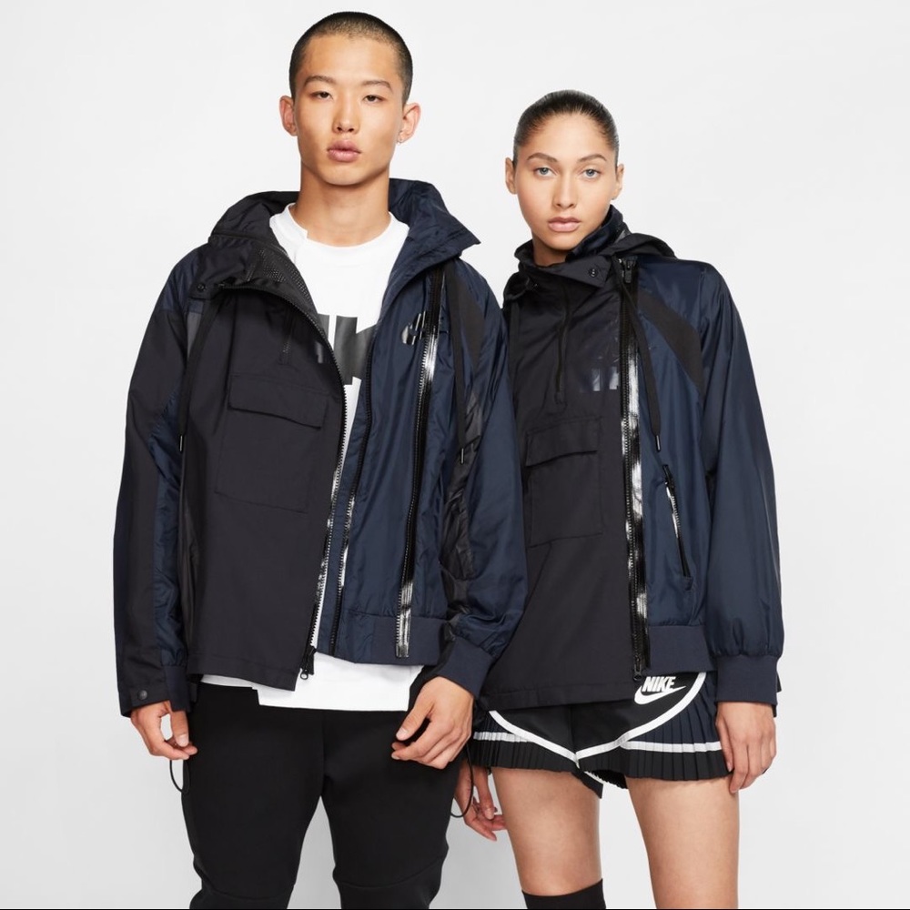 Nike X Sacai double zip parka size Small